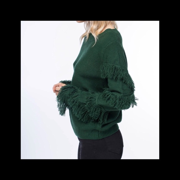 Fringe Sleeve Sweater - Picture 4 of 6